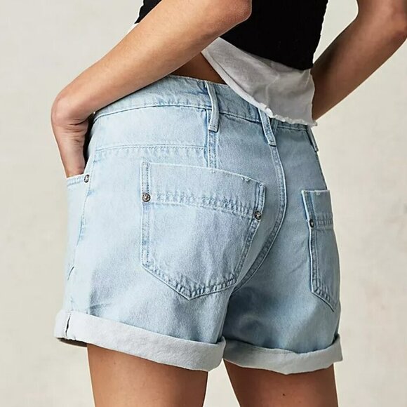 We The Free Beginner's Luck Slouch Shorts Rookie Wash Size 28 - Picture 14 of 14
